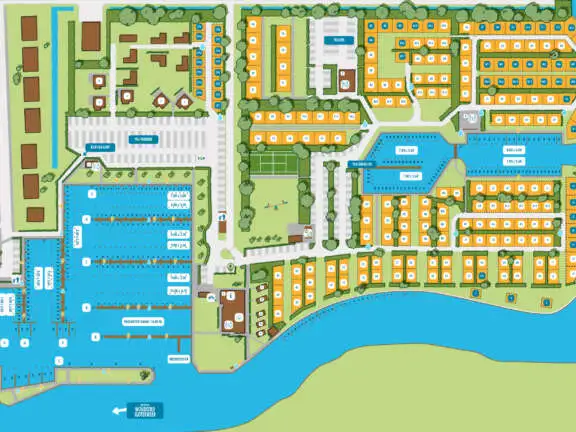 Plattegrond Aquacamping de Rakken