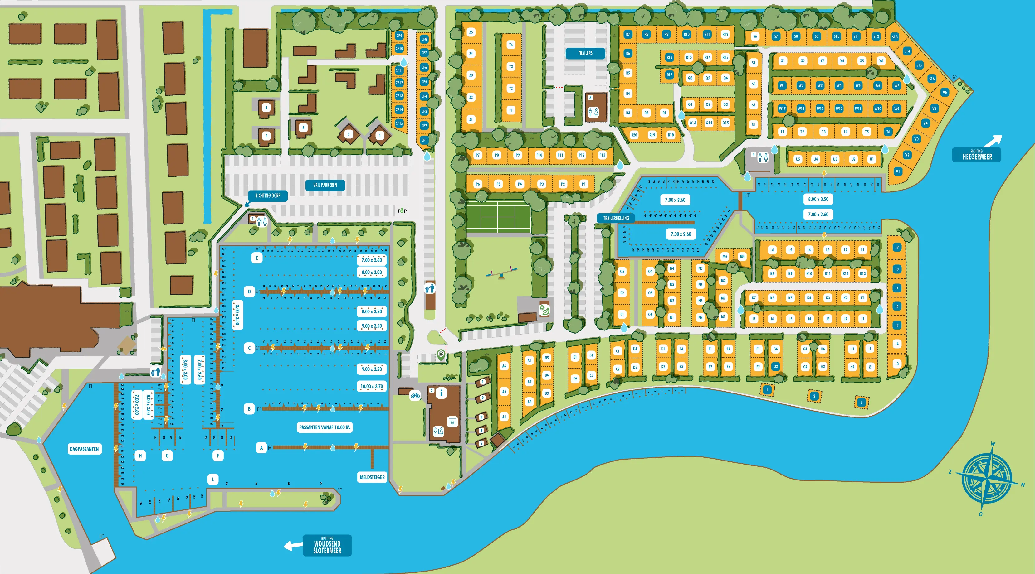 Plattegrond Aquacamping de Rakken