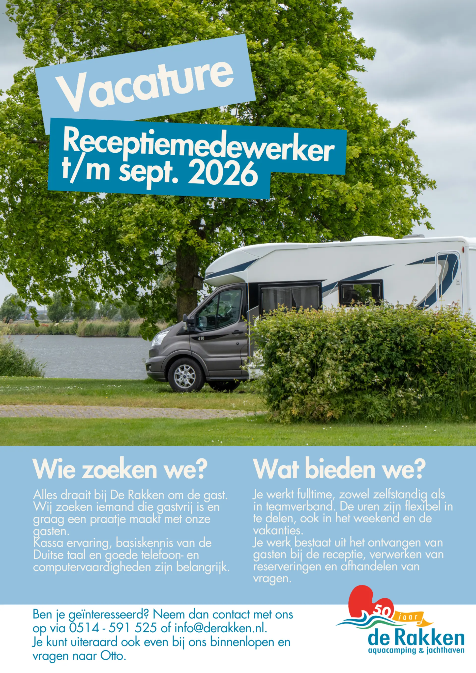 Vacature bijbaan zomer 2026